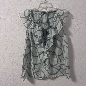 Women's Ruffled Gray Top